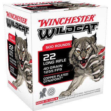 Winchester Wildcat .22LR 40 Grain Copper Plated Dynapoint 500 Rounds