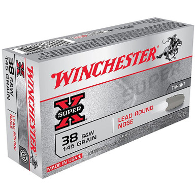 Winchester Super-X 38 S&W 145GR Lead Rounds Nose 50 Rounds