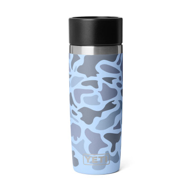 Yeti Blue Camo 16oz Rambler Travel Bottle with Commuter Cap