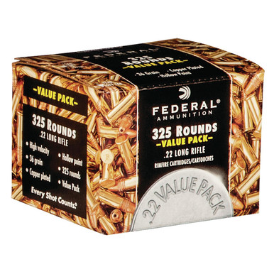 Federal Champion Training 725 .22LR 36 Grain CPHP 325 Rounds
