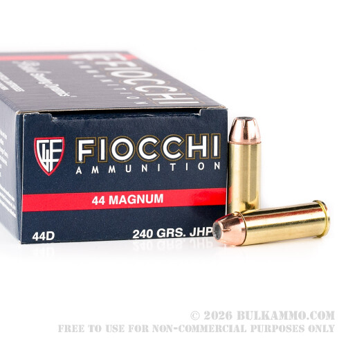 50 Rounds of .44 Mag Ammo by Fiocchi - 240gr JHP