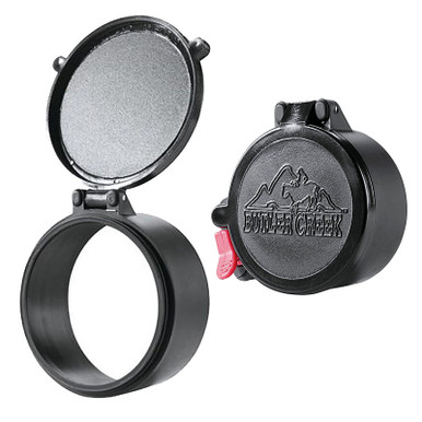 Butler Creek Flip-Open Scope Cover Objective Size 17 Polymer Black, 30170