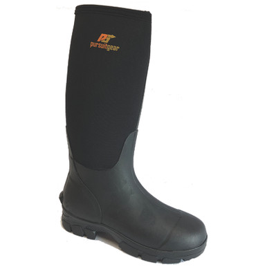 World Famous Sports Women's 4MM Neo Tall Rubber Black Boots
