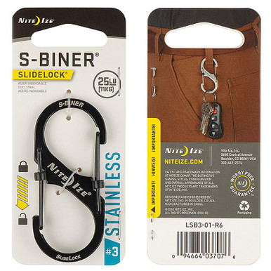 NITE IZE S-Biner Slidelock #3 Black