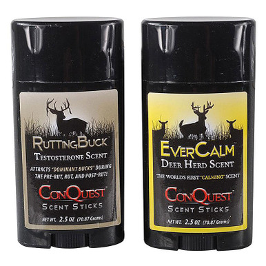 ConQuest Rutting Buck Pack Deer Scent Sticks 2.5 oz Pack of 2, 1259