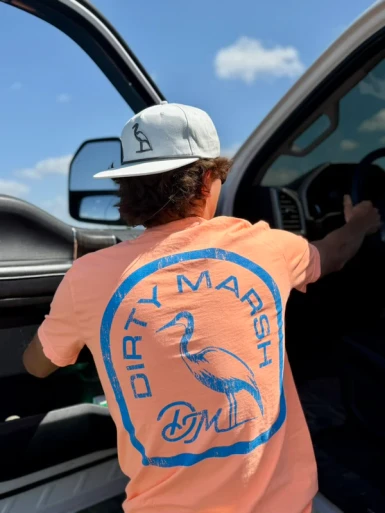Dirty Marsh Outfitters Men's Tombstone Neon Tee - Cantaloupe