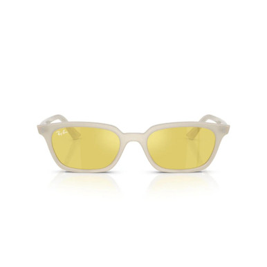 Ray-Ban Zaya Polarized Sunglasses - Cloudy White/Yellow Mirror Gold