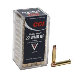 Federal CCI Maxi Mag 22 Magnum 40 Grain Jacketed Hollow Point 50 RoundBox- 24