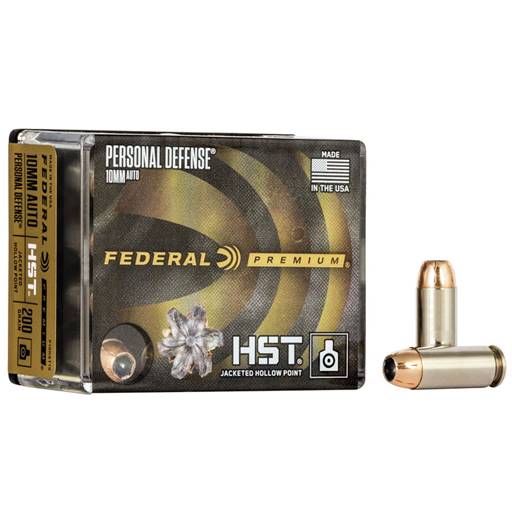 Federal Premium Personal Defense HST 10mm 200 Grain Hollow Point 20 Round Box- P10HST1S