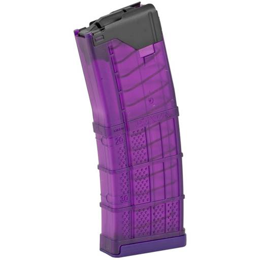Lancer Magazine L5 Advanced Warfighter 556 AR15 30 Round Translucent Purple- 999-000-2320-50