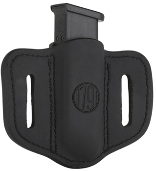 1791 Gunleather Single Magazine Holster Double Stack Black- MAG-1.2-SBL-A
