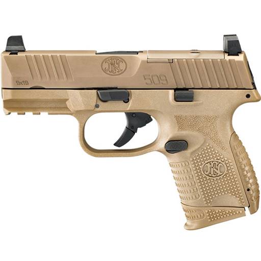 FN 509 Compact MRD 509C 9mm Optic Cut FDE3.7"Barrel 12,15 Rounds- 66-100574