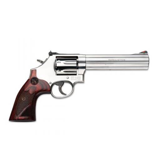 Smith & WessonModel 686 Deluxe Plus 357 Magnum Stainless Wood Grips 6" Barrel 7 Shot - 150712