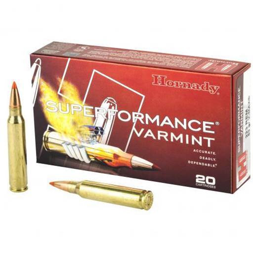Hornady Super Performance Varmint223 53Grain V-Max 20 Round Box- 8025