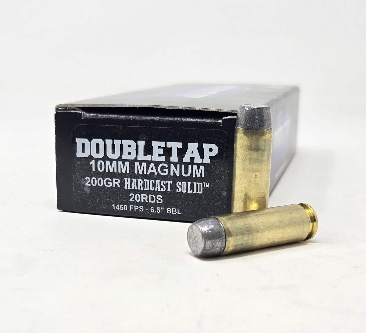 DoubleTap 10mm Magnum Ammunition Hardcast Solid 10MA200HC20 200 Grain Wide Flat Nose Gas Check 20 Rounds
