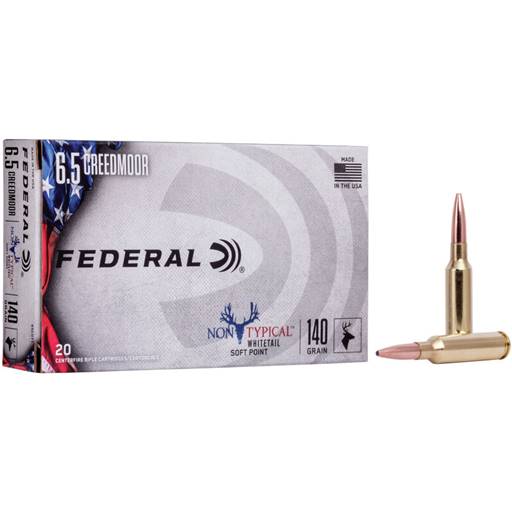 Federal Non Typical Whitetail 6.5 Creedmoor 140 Grain Soft Point 20 Round Box- 65CDT1