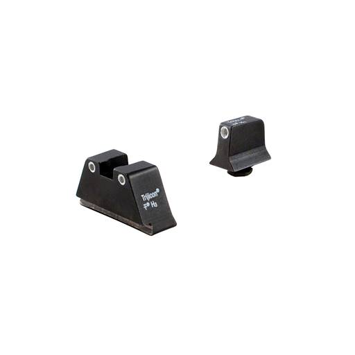 Trijicon Bright & Tough Suppressor Night Sight White Front/White Rear Green Tritium Fits Glock- GL201-C-600649