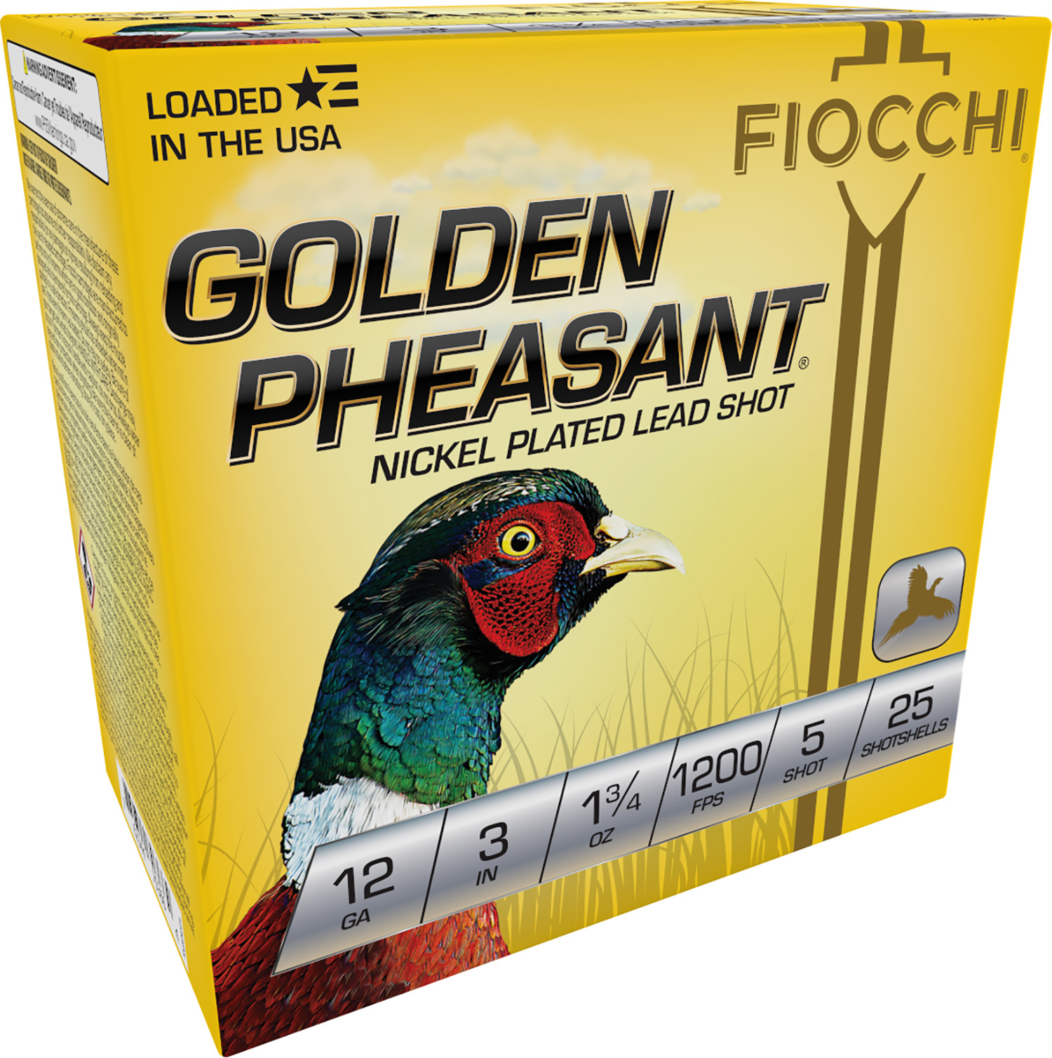 Fiocchi Golden Pheasant Extrema 12Gauge 3″ 1 3/4oz 5Shot 25 Per Box/10 Case