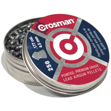Crosman Airgun Pointed Pellets 0.177 7.4 Grain 250 Pk