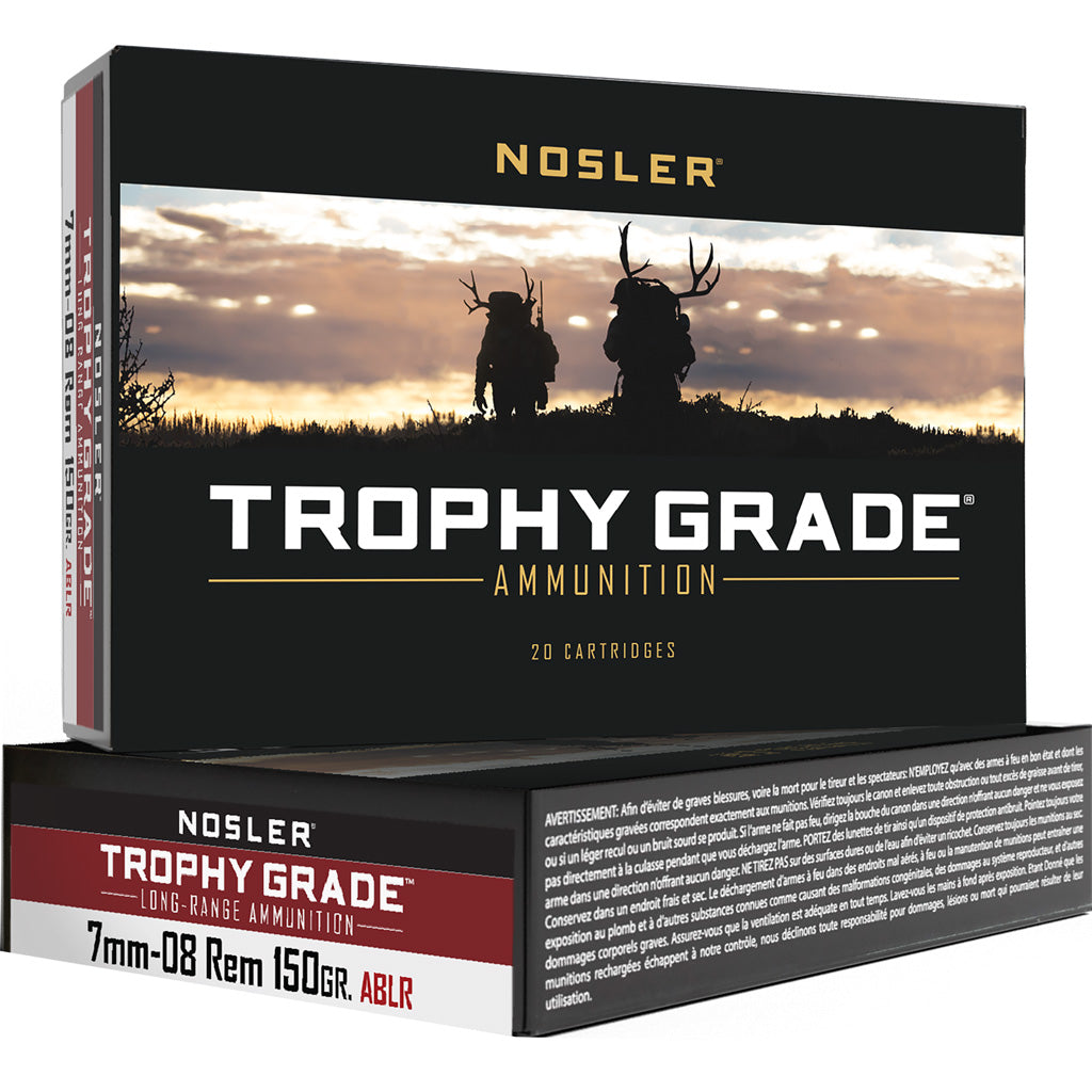 Nosler 7mm-08 Rem Trophy Grade 150gr AccuBond Long Range Ammo 2750 FPS