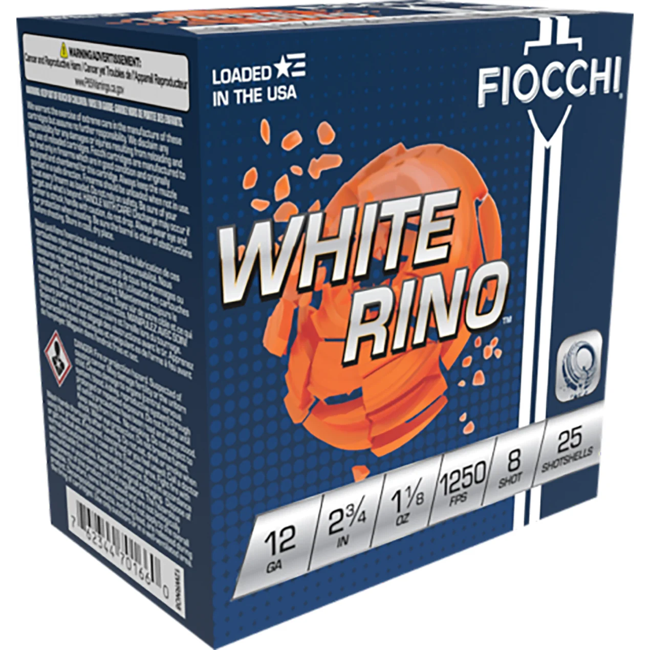 Fiocchi Exacta Target White Rino Target 12Gauge 2.75″ 1 1/8oz 8Shot 25 Per Box/10 Case