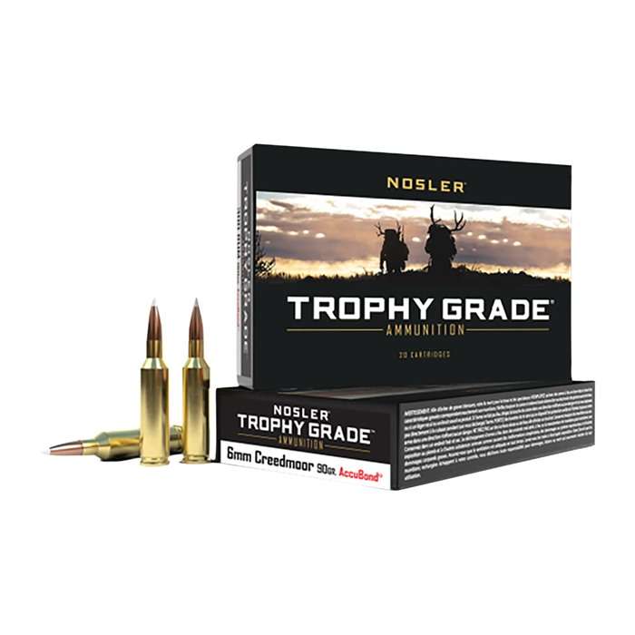Nosler Trophy 6mm Creedmor 90 gr AccuBond 20 Bx/ 10 Cs