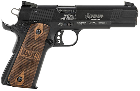 Mauser Rimfire 4110605 1911 22 LR 10+1 5″ Black Steel Barrel