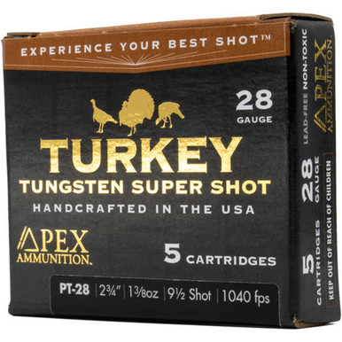 Apex Ammunition Turkey TSS 28 Gauge 2-3/4" 1-3/8 oz #9 Shot
