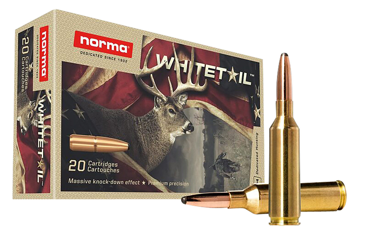 Norma Ammunition Whitetail 6.5PRC 140gr Pointed Soft Point 20 Per Box