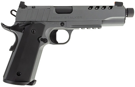 Tisas 10100557 1911 Night Stalker SF Full Size Frame 9mm Luger 8+1 5″ Black Steel Threaded Barrel
