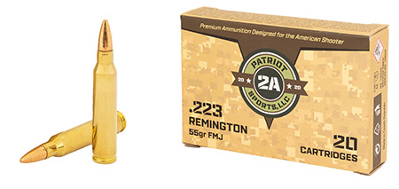 PATRIOT SPORTS LLC 223Rem 55gr Full Metal Jacket 20 Per Box/50 Case