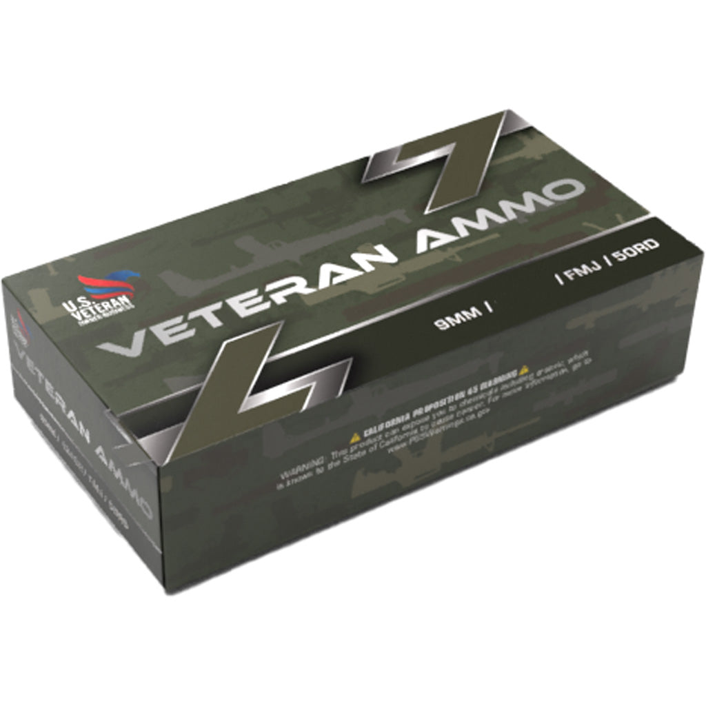 Veteran Ammo 9mm Luger 115gr FMJ Ammo 1150 FPS