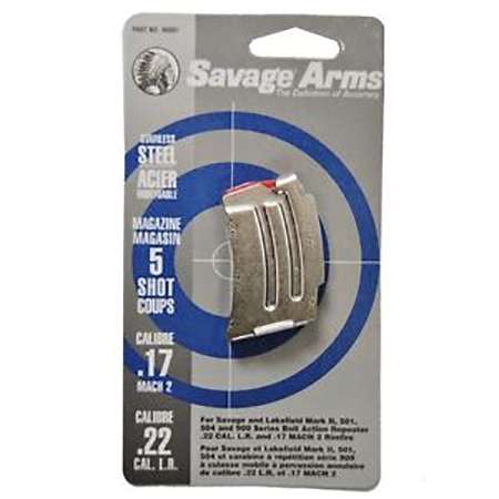 Savage Arms, Magazine, 22LR, 5 Rounds, Fits Ruger Mark II/900 Series, Stainless