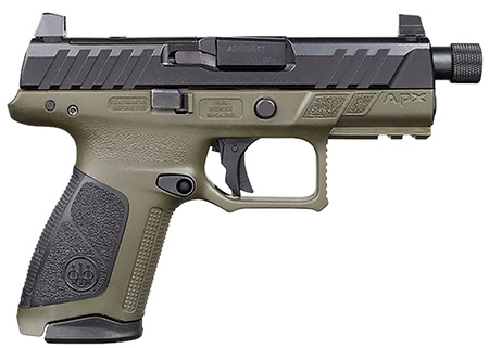 Beretta USA APX A1 Tactical Compact Frame 9mm Luger 17+1 4.20″ Steel Threaded Barrel