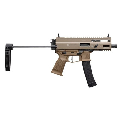 Grand Power Stribog SP9A3S 5.5" 9mm Sub Pistol PDW Tailhook Brace, FDE