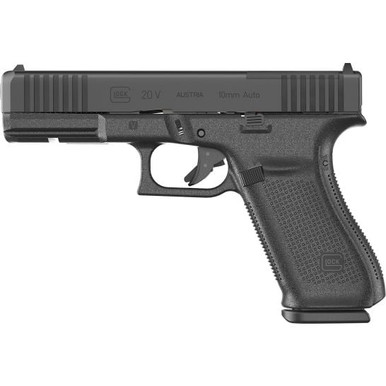 Glock 20 V MOS 4.61" 10mm OR FS Rail (3) 15rd Pistol, Black
