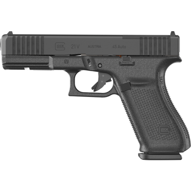 Glock 21 V MOS 4.61" .45 ACP OR FS Rail (3)13rd Pistol, Black