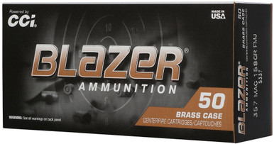 CCI Blazer Brass .357 Mag 158gr Full Metal Jacket, 50rd Box