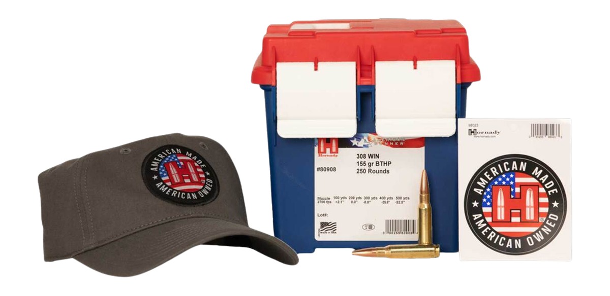 Hornady 80908 American Gunner 308Win 155gr Boat Tail Hollow Point 250 Per Box