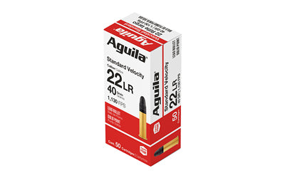 Aguila .22 LR Standard Velocity 40gr Lead Solid Point Ammo 1080 FPS
