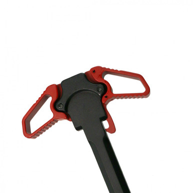 Ambidextrous Dual Latching Red Charging Handle