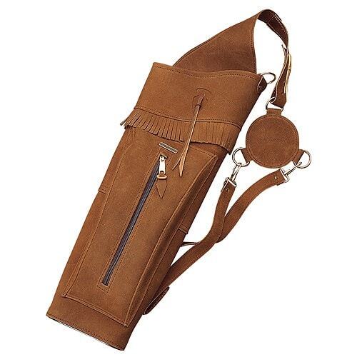Neet T-BQ-2 Leather Back Quiver Brown RH 22 in. | Archery Quiver