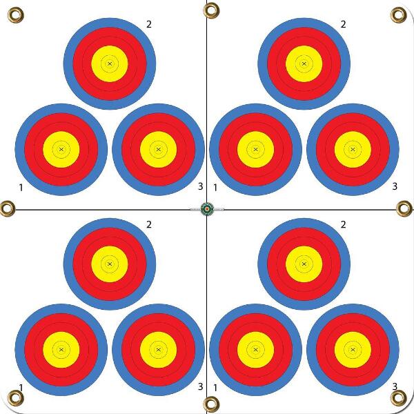 Arrowmat Foam Target Face Multi 3-Spot 34 in.x 34 in.