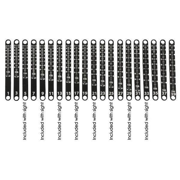 Axcel Achieve XP Metal Sight Tape Scale #3 and #4
