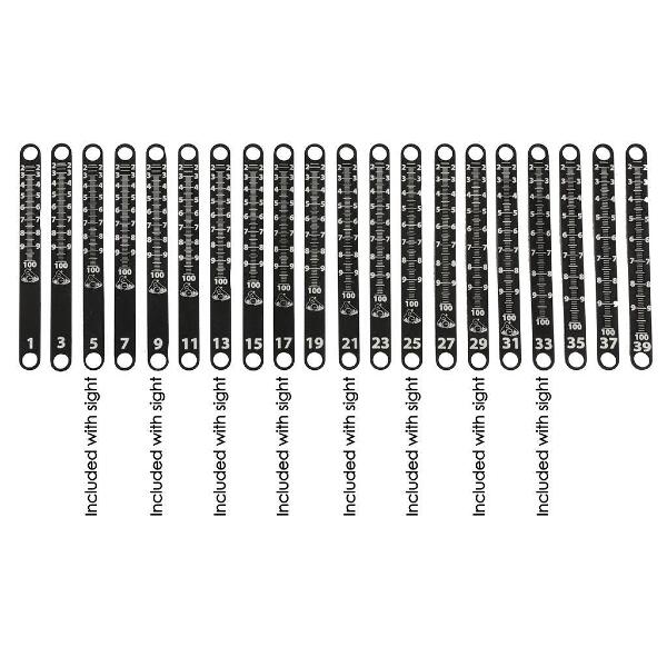 Axcel Achieve XP Metal Sight Tape Scale #9 and #10