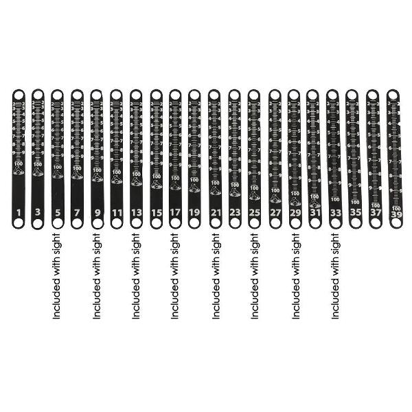 Axcel Achieve XP Metal Sight Tape Scale #25 and #26