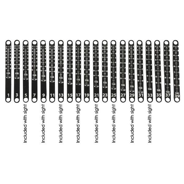 Axcel Achieve XP Metal Sight Tape Scale #27 and #28