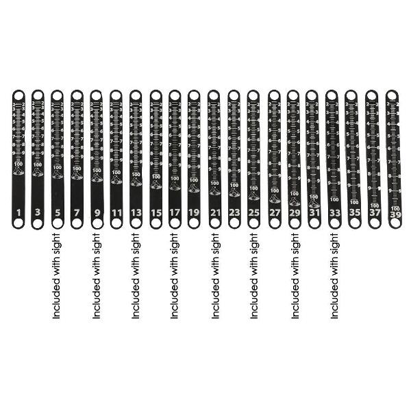 Axcel Achieve XP Metal Sight Tape Scale #33 and #34