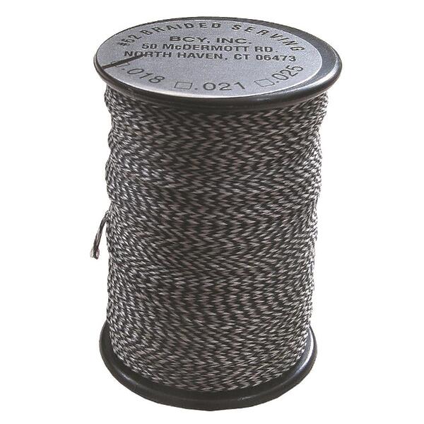 BCY 62 Braided Center Serving Black/White .025 60 yds.