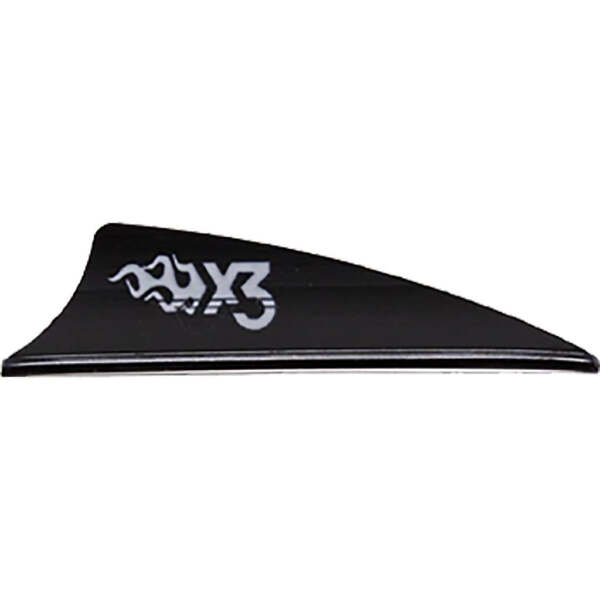 Bohning X3 Vanes Black 1.75 in. 100 pk.
